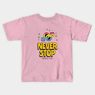 LGBTQ Pride Month T-Shirt Gay Lesbien Queer Trans Community Love Kids T-Shirt